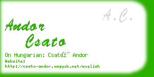 andor csato business card